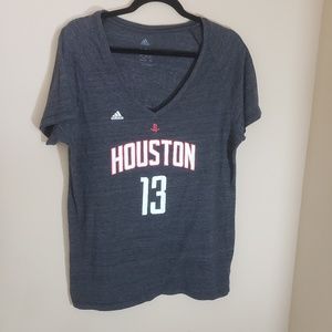 James Harden Houston Rockets Vneck 2XL Tshirt